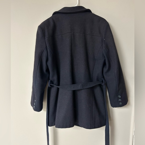 Les Modes Ellabee Women’s Dark Blue Coat - Picture 4 of 6